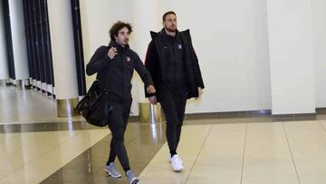 Vrsaljko, junto a Oblak, durante su ciclo en el Atlético.