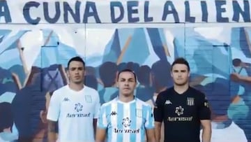 Racing presentó su camiseta 2020 con Díaz como emblema