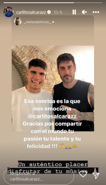 Alcaraz y Melendi. Instagram