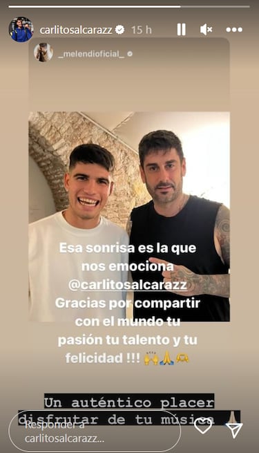 Melendi se deshace en elogios hacia Alcaraz: ¡°Esa sonrisa es la que nos emociona¡±