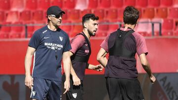 Lopetegui, con Munir y Franco Vázquez.