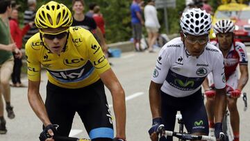 Froome, junto a Quintana, en el Tour de Francia.