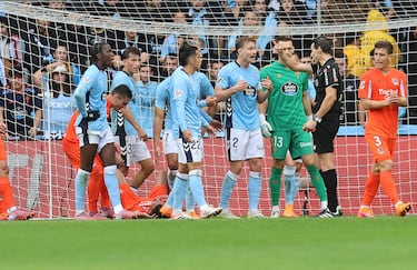 Pablo Durán comemora gol pelo Celta.