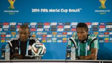 Rueda de prensa de Nigeria.