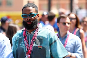 Odell Beckham Jr., jugador profesional estadounidense de fútbol americano, durante el Gran Premio de Mónaco de la Fórmula 1.