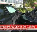 Nani sale ileso de un leve accidente de tráfico en Lisboa