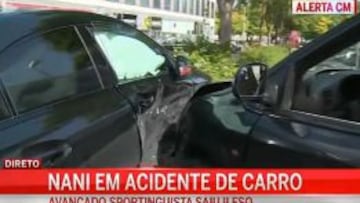 Nani sale ileso de un leve accidente de tráfico en Lisboa