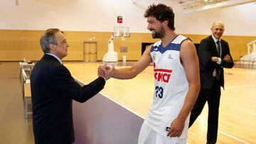 Sergio Llull, el pasado lunes, cuando se incorporó a los pretemporada.