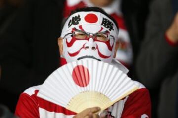 Aficionado japonés durante el Mundial de Rugby. 