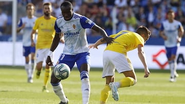 Dwamena, en el partido frente al C&aacute;diz.