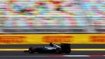 BAKU, AZERBAIJAN - JUNE 18:  Nico Rosberg of Germany drives the  Mercedes AMG Petronas F1 Team Mercedes F1 WO7 Mercedes PU106C Hybrid turbo during final practice for the European Formula One Grand Prix at Baku City Circuit on June 18, 2016 in Baku, Azerbaijan.  (Photo by Dan Istitene/Getty Images)