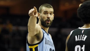 Marc Gasol, durante el partido contra los Brooklyn Nets.