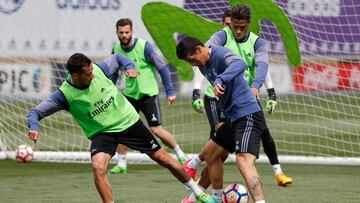 Varane no se entrena con el resto; Pepe está a tope