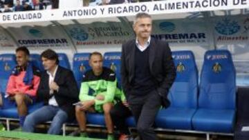 Fran Escribá en el partido contra Las Palmas.