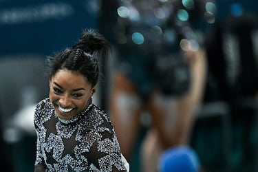 A la gimnasta estadounidense se le ha visto visiblemente feliz a medida que iba transcurriendo la clasificación. 