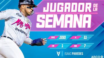 Isaac Paredes de Venados, jugador de la semana de la LAMP