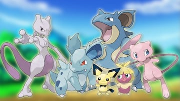 pokemon grupo huevo desconocido mew mewtwo nidorina nidoqueen pichu smoochum