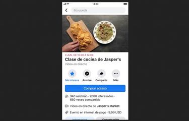 Facebook ya te permite cobrar dinero por hacer eventos online en su red