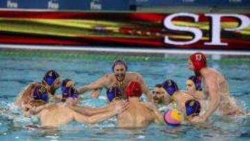 La selección española de waterpolo masculino.