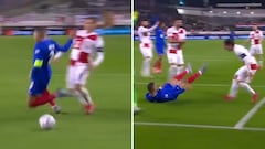 Está corriendo como la pólvora: Modric reprendió a Mbappé por simular este penalti en su cara