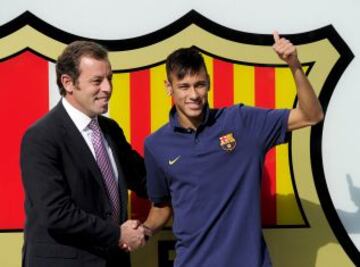 El 3 de junio de 2013, presentación de Neymar como nuevo jugador del Barcelona.