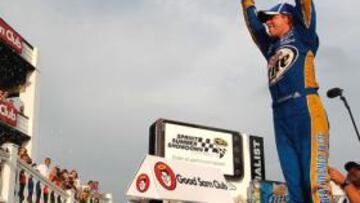 <b>DEL INFIERNO AL CIELO. </b>Keselowski se recuperó del susto y las lesiones del accidente para ganar en Pocono.
