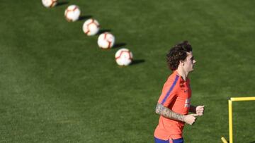 Girezmann, en un entrenamiento con el Atl&eacute;tico