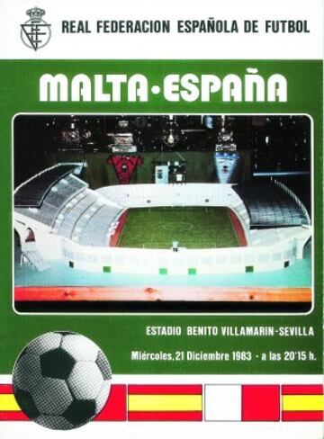 Todo estaba en su contra porque tenían que ganar a Malta por una diferencia de 11 goles. Pero los goles de Santillana (4), Rincón (4), Maceda (2), Sarabia (1) y Señor (1) hicieron posible la gesta. Acabaron ganando 12-1 y España se clasificó para la Eurocopa de Francia 1984. Cartel del partido.