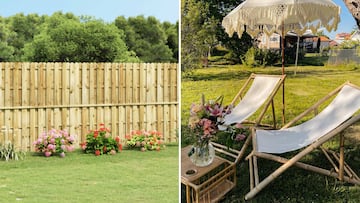 Ponte cómodo y protege tu jardín con estas tumbonas y vallas con descuento