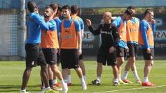 Pizzi, durante un entrenamiento.