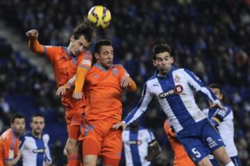Lucas Orban, Pablo Piatti y Víctor Álvarez.