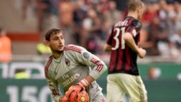 Donnarumma se estrenó como titular en San Siro.
