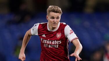 FILE PHOTO: Soccer Football - Premier League - Chelsea v Arsenal - Stamford Bridge, London, Britain - May 12, 2021 Arsenal's Martin Odegaard during the match Pool via REUTERS/Adam Davy EDITORIAL USE ONLY. No use with unauthorized audio, video, data, fixtu