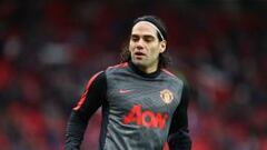 Falcao Garc&iacute;a, durante un calentamiento previo a un partido con el Manchester United. 