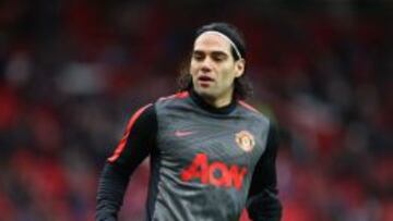 Falcao Garc&iacute;a, durante un calentamiento previo a un partido con el Manchester United. 