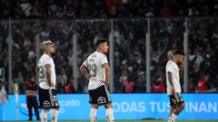 Futbol, Colo Colo vs Cobreloa.
Fecha 8, Campeonato Nacional 2024.
Jugadores de Colo Colo son fotografiados contra Cobreloa durante el partido de primera division disputado en el estadio Monumental en Santiago, Chile.
15/04/2024
Jonnathan Oyarzun/Photosport

Football, Colo Colo vs Cobreloa.
8nd turn, 2024 National Championship.
Colo Colo's players are pictured against Cobreloa during the first division match held at the Monumental stadium in Santiago, Chile.
15/04/2024
Jonnathan Oyarzun/Photosport