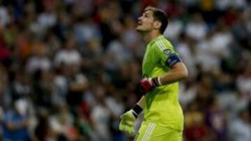 Iker Casillas durante el partido de la Liga de Campeones ante el Basilea