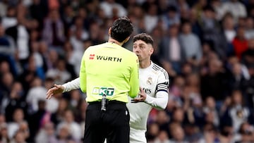 22/03/26 PARTIDO PRIMERA DIVISION
REAL MADRID - ATLETICO DE MADRID
TARJETA ROJA FEDE VALVERDE JOSE LUIS MUNUERA MONTERO ARBITRO