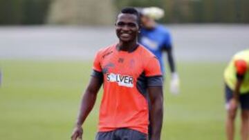 Isaac Success, en el entrenamiento.