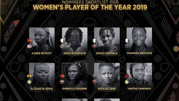 Nominadas al Premio 'Mejor Futbolista Africana' de 2019.
