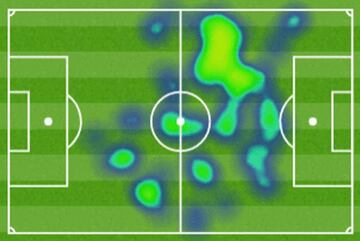 Mapa de calor de Isco en el España 3 - Italia 0