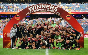 La final entre Alemania y Noruega se volvió a dar en la Eurocopa, con victoria de nuevo para las germanas, que ganaron 1-0 con gol de Mittang. Cabe destacar que, en este encuentro, la guardameta alemana Nadine Angerer detuvo dos penaltis, elegida mejor jugadora del torneo. El partido se jugó en el estadio Friends Arena en Solna, Suecia, donde juega actualmente el AIK Estocolmo y la selección de fútbol de Suecia. Fue el partido donde más espectadores hubo de todas las ediciones disputadas, con un total de 41.301 aficionados. Un dato a destacar es que esta edición fue la que más goles en propia puerta hubo, un total de dos goles, que hicieron la italiana Raffaella Manieri contra Suecia y la española Irene Paredes ante Noruega. España cayó contra Noruega en cuartos de final por 3-1. También fue en la que más amonestaciones hubo, con un total de 48. La máxima goleadora de esta competición fue la sueca Lotta Schelin con 5 goles en total. Con este título, Alemania lograba su octava y única Eurocopa hasta el momento.