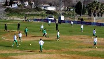 Imagen del campo de entrenamiento del C&oacute;rdoba quemado.