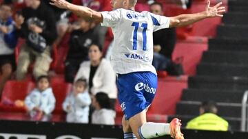 Bazdar celebra su gol en Elda.