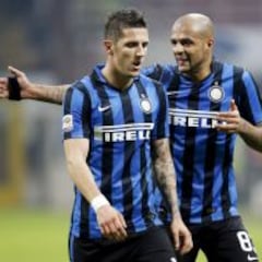 Mancini y Jovetic, alta tensión tras la derrota contra el Lazio