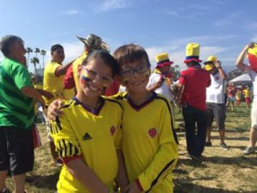 Imágenes de hinchas Colombia - Paraguay en Copa América