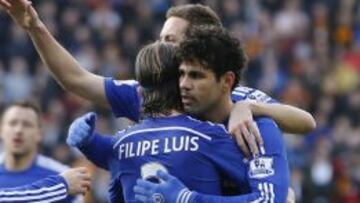 Diego Costa, Courtois y Filipe Luis echan de menos Madrid