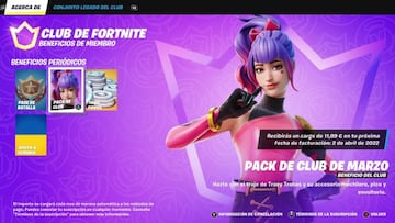 Tracy Trabas es el skin del Club de Fortnite de marzo de 2022