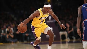 Rajon Rondo, durante un partido de la NBA de Los &Aacute;ngeles Lakers