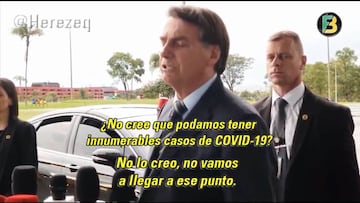 ¡Bolsonaro lo hace otra vez! Atenúa el coronavirus y ataca a a la prensa